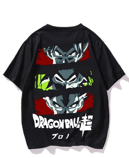 Black- Oversized Printed T-Shirt - Dragon