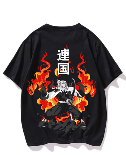 Black- Oversized Printed T-Shirt - 2