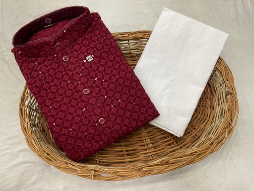 Men's Kurta Pajama - Maroon