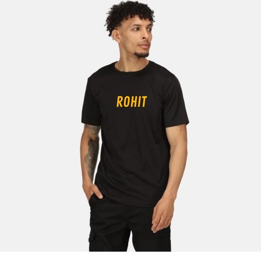 Black- Round Neck T-Shirt - ROHIT