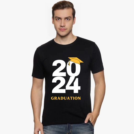 Black- Printed T-Shirt - Graduate 2024
