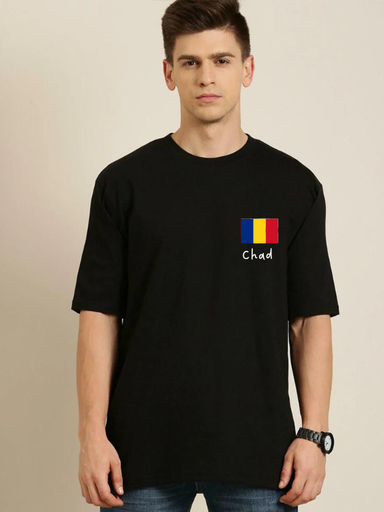Black- Oversized Country T-Shirt - CHAD