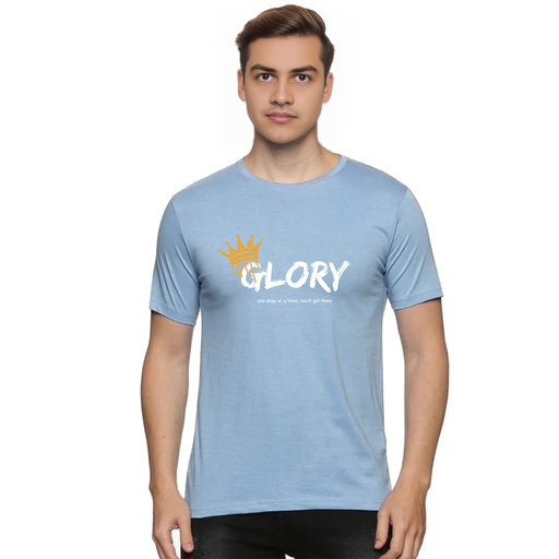 Sky Blue Round Neck T-Shirt - Glory