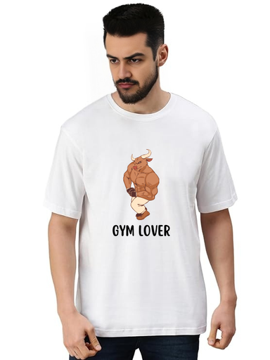 White Oversized workout T-Shirt - Gym Lover