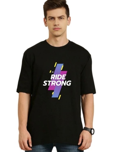 Black- Oversized workout T-Shirt - Ride Strong