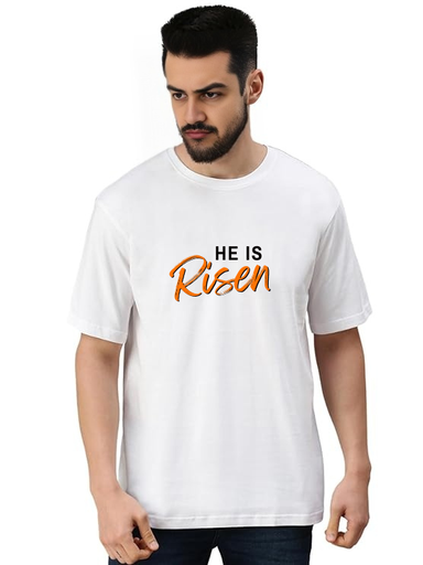 White Oversized Office Fun T-Shirt - Risen