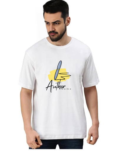 White Oversized Office Fun T-Shirt - Another name