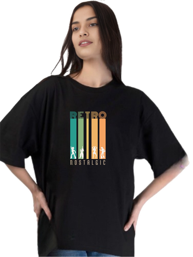 Black Oversized T-Shirt - Retro Nostalgic