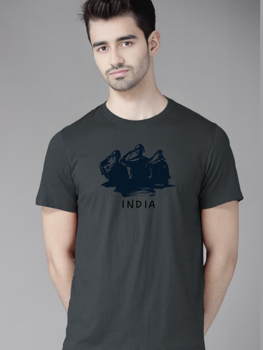 Grey Printed T-Shirt - INDIA
