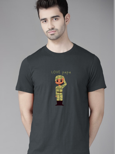 Grey Printed T-Shirt - Papa