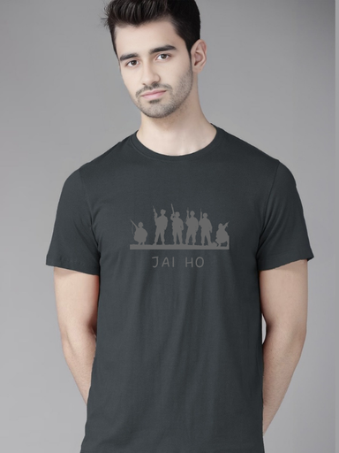 Grey Printed T-Shirt - Jai Ho