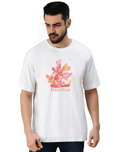 White Oversized Country T-Shirt - Mauritius Tour