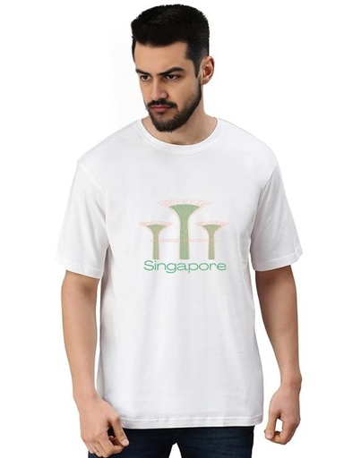 White Oversized Country T-Shirt - Singapore Tour