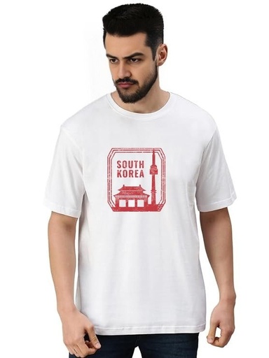 White Oversized Country T-Shirt - South Korea Tour