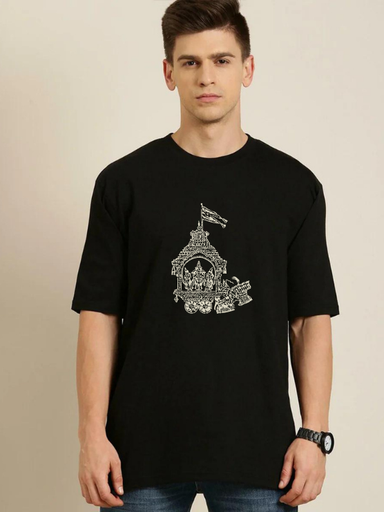White Oversized devotional  T-Shirt - Rath
