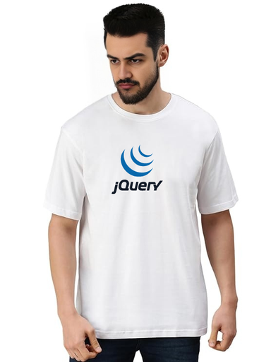 White Oversized Science & Tech T Shirt - J Query